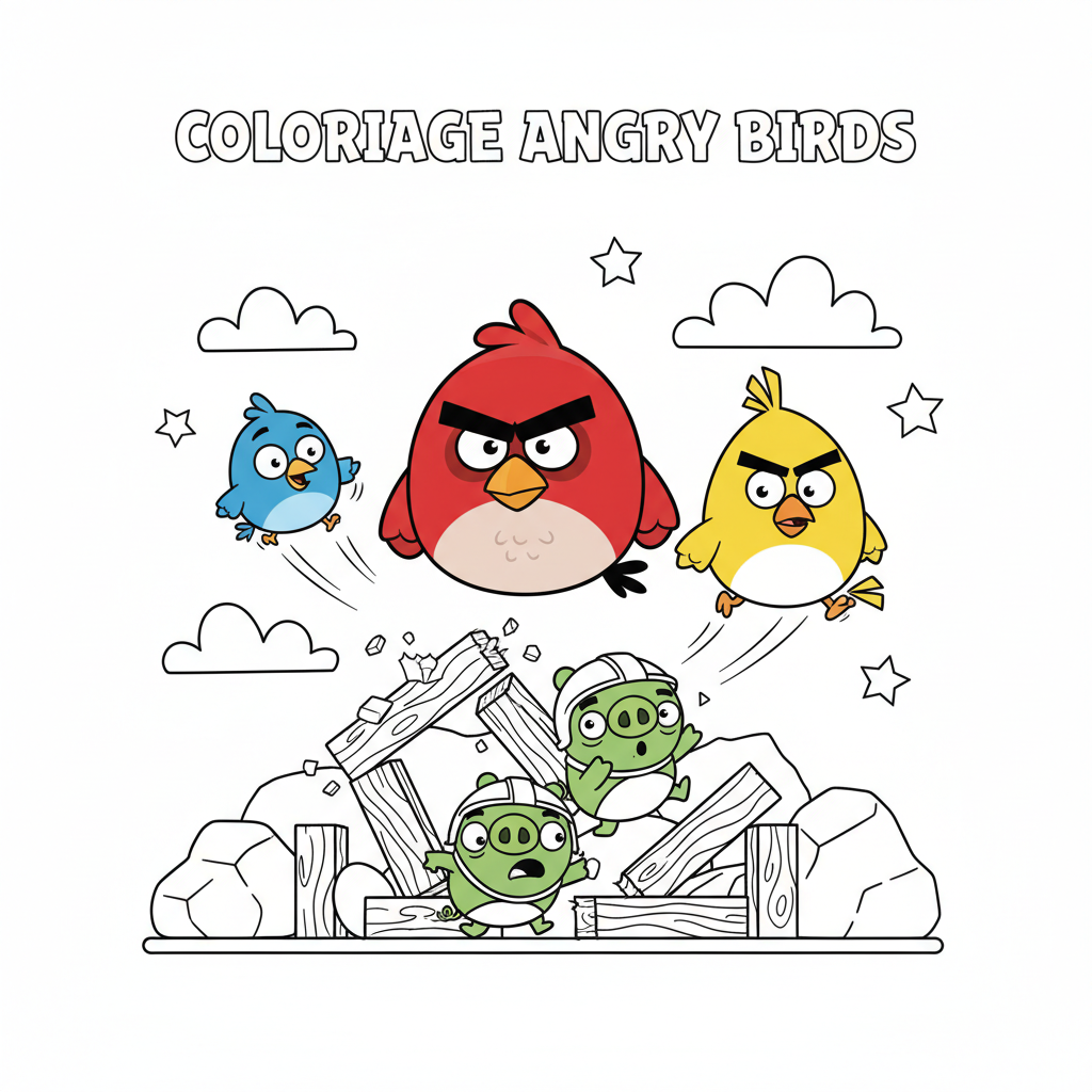 Coloriage coloriage angry birds 2