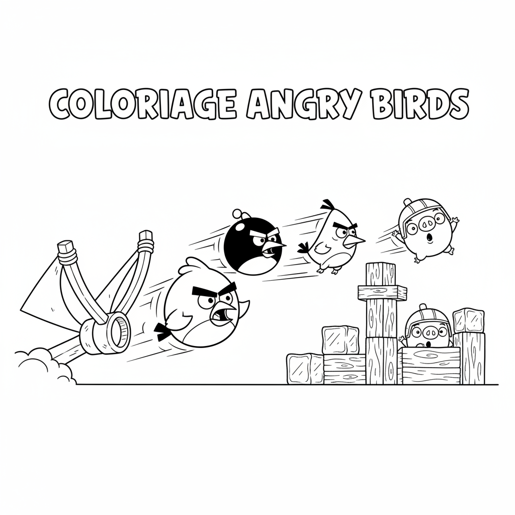 Coloriage coloriage angry birds 5