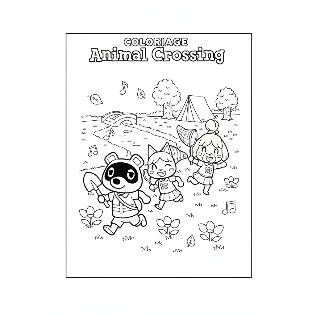Coloriage coloriage animal crossing 5