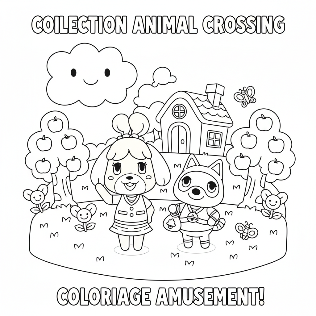 Coloriage coloriage animal crossing à imprimer 1