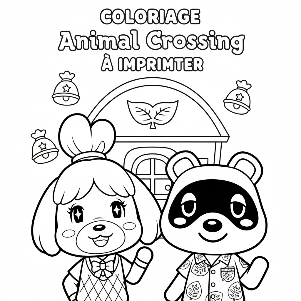 Coloriage coloriage animal crossing à imprimer 4