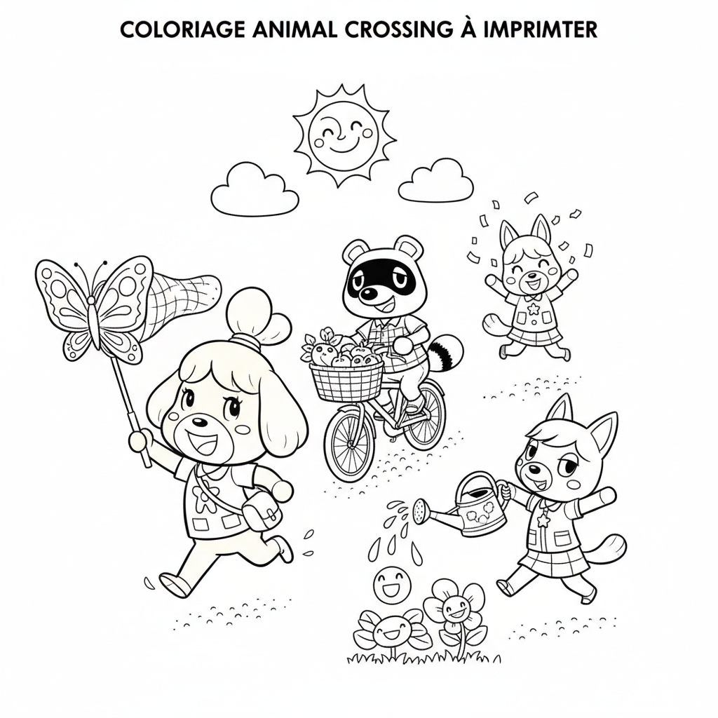 Coloriage coloriage animal crossing à imprimer 5