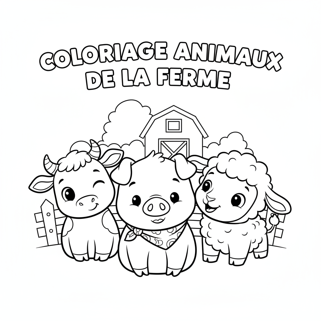 Coloriage coloriage animaux de la ferme 4