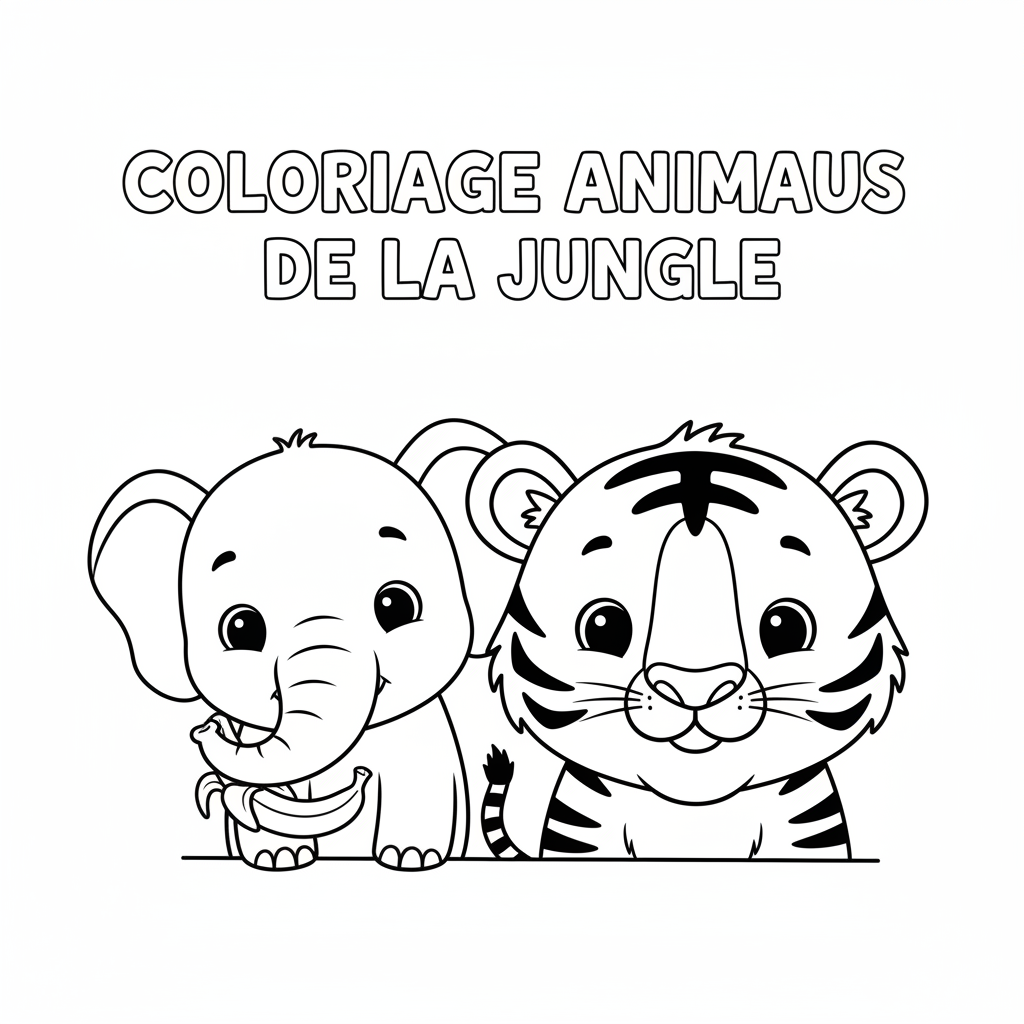 Coloriage coloriage animaux de la jungle 4