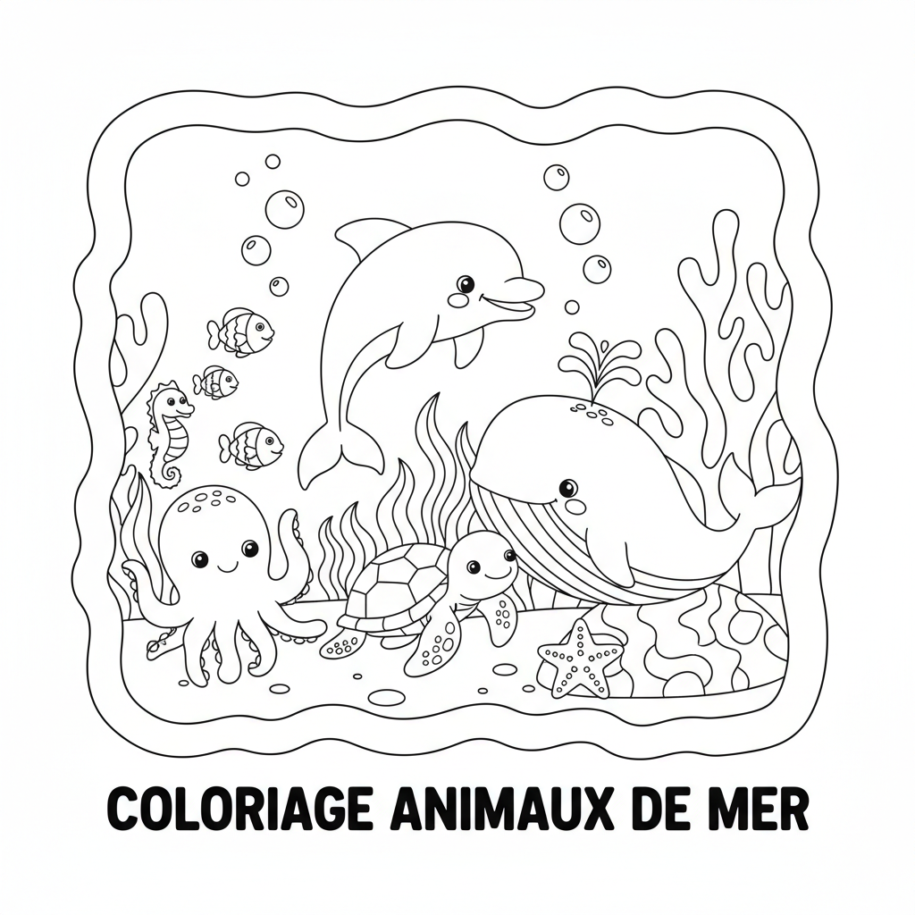 Coloriage coloriage animaux de mer 3