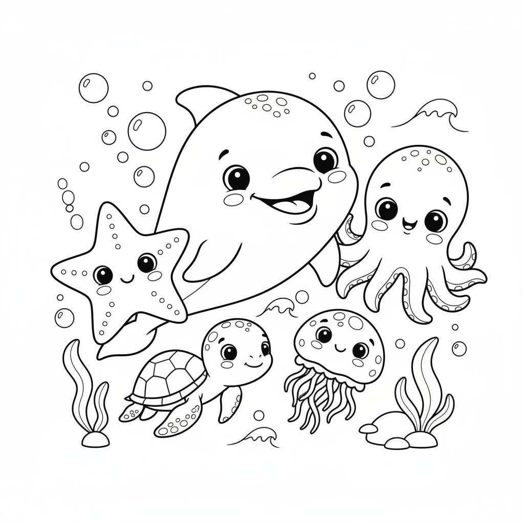 Coloriage coloriage animaux de mer 4