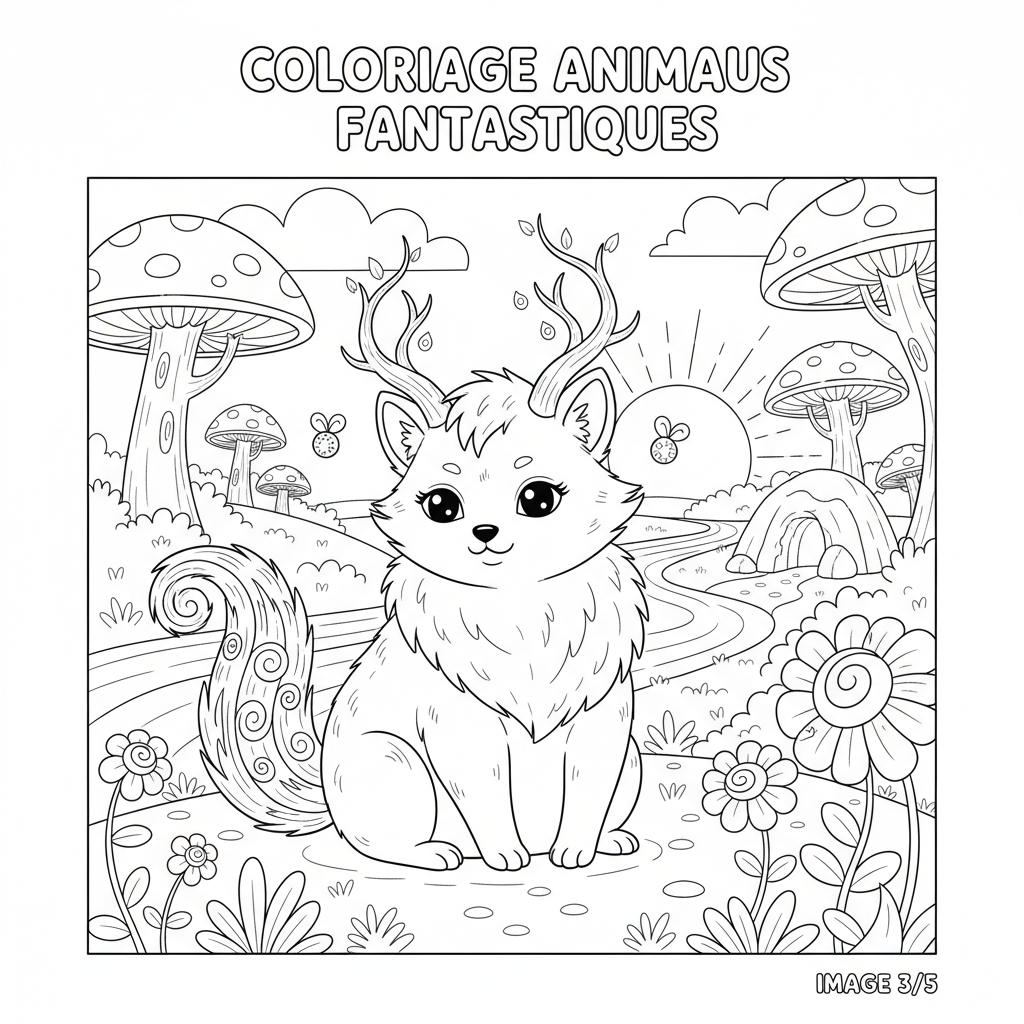 Coloriage coloriage animaux fantastiques 3
