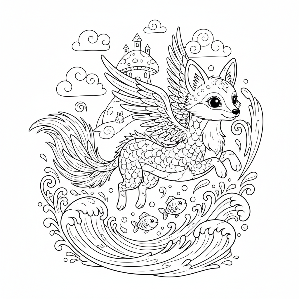 Coloriage coloriage animaux fantastiques 5