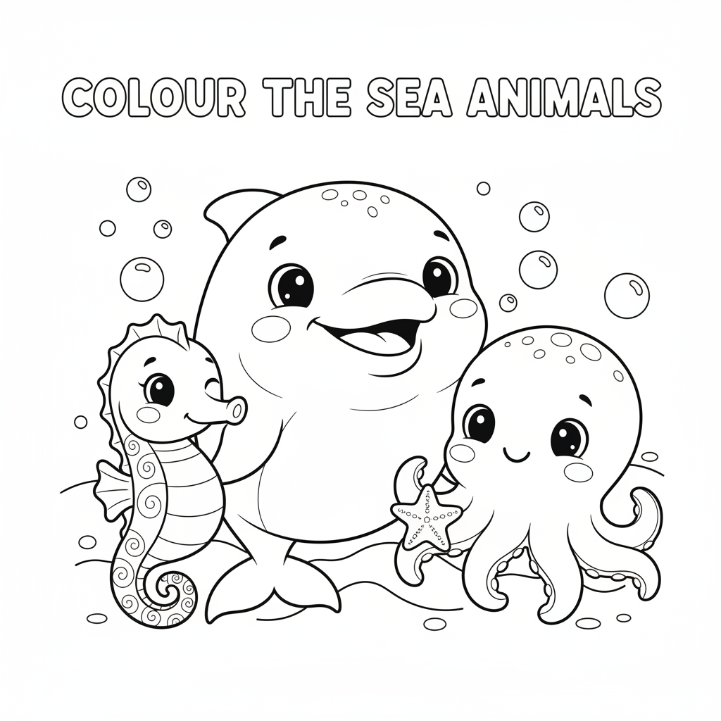 Coloriage coloriage animaux marin 4