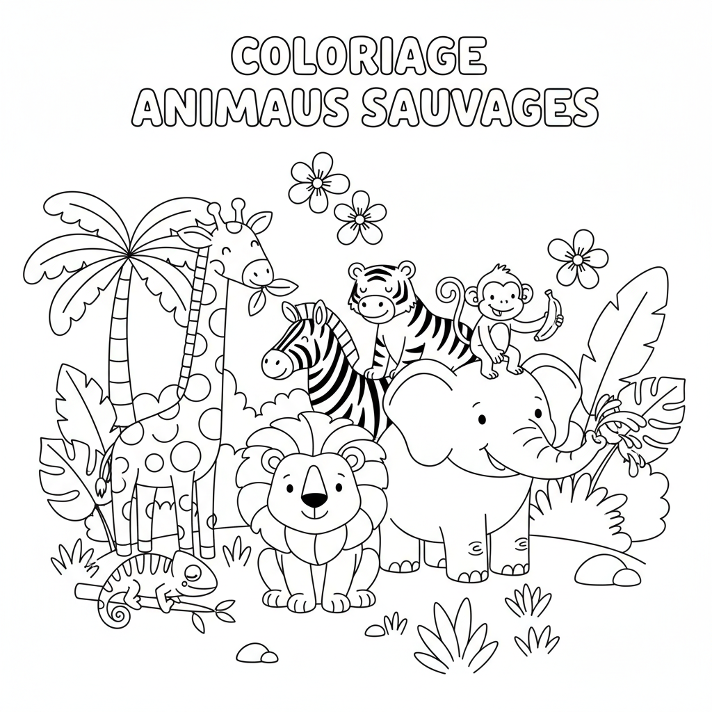 Coloriage coloriage animaux sauvages 2