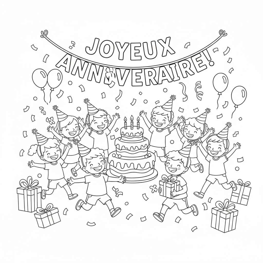 Coloriage coloriage anniversaire imprimer 5