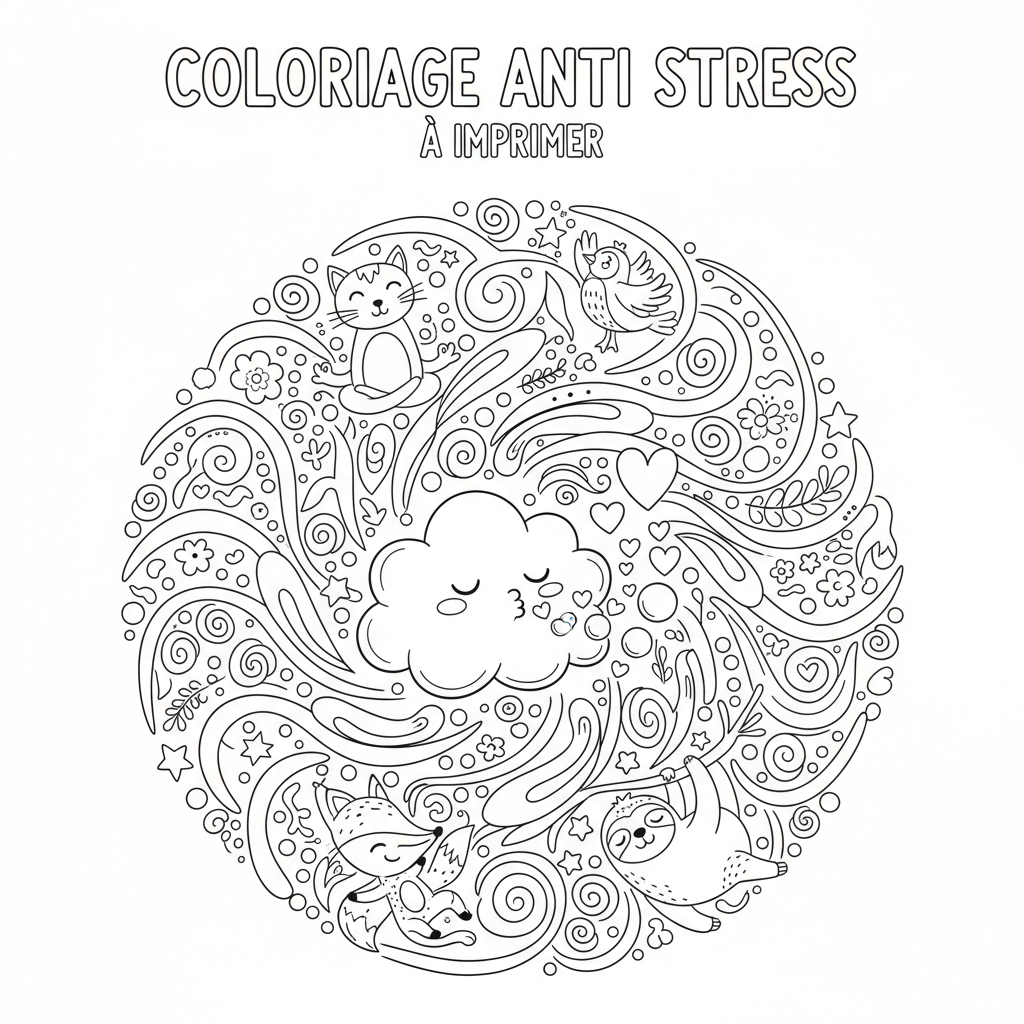 Coloriage coloriage anti stress à imprimer 5
