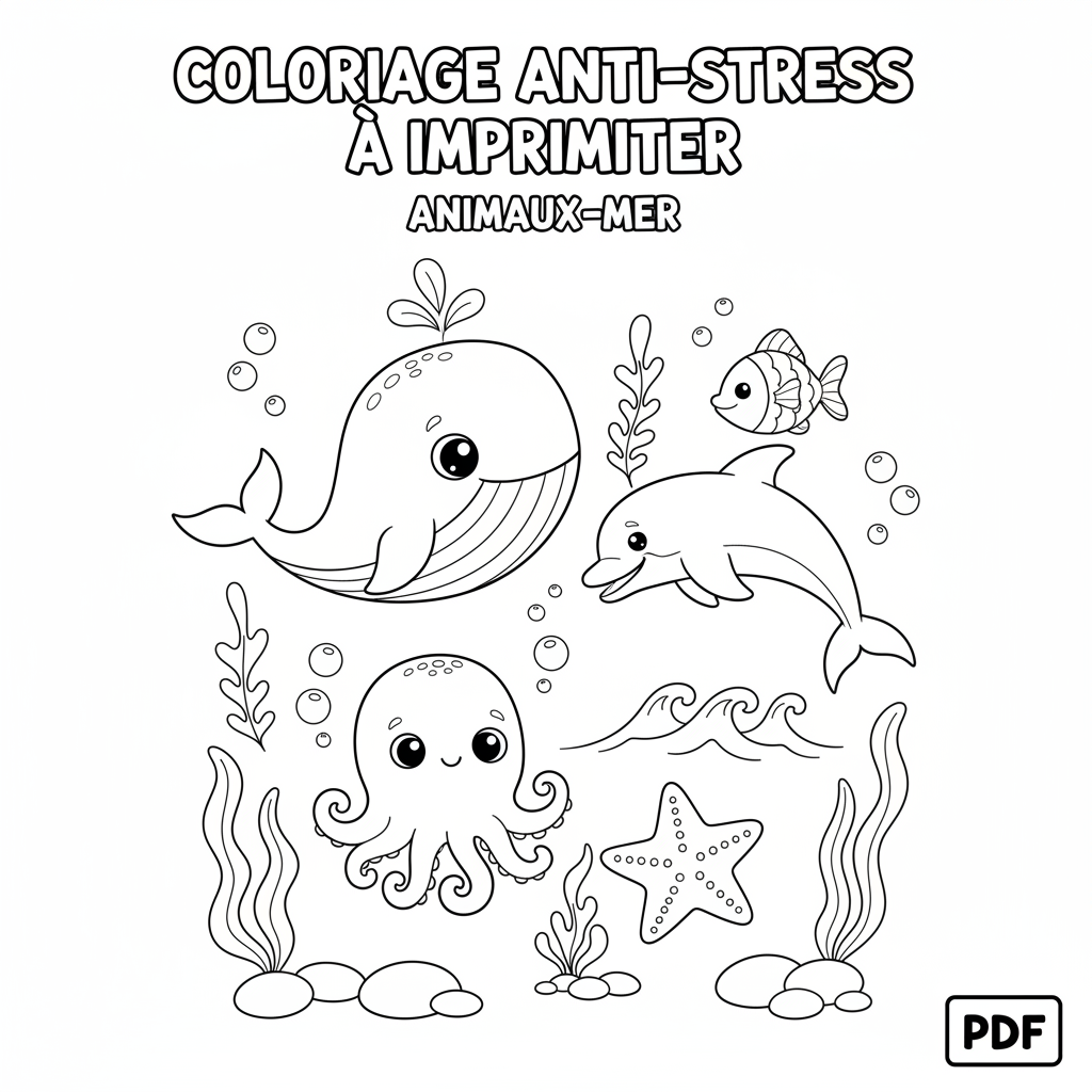 Coloriage Anti-Stress À Imprimer Pdf Gratuit pour Enfants