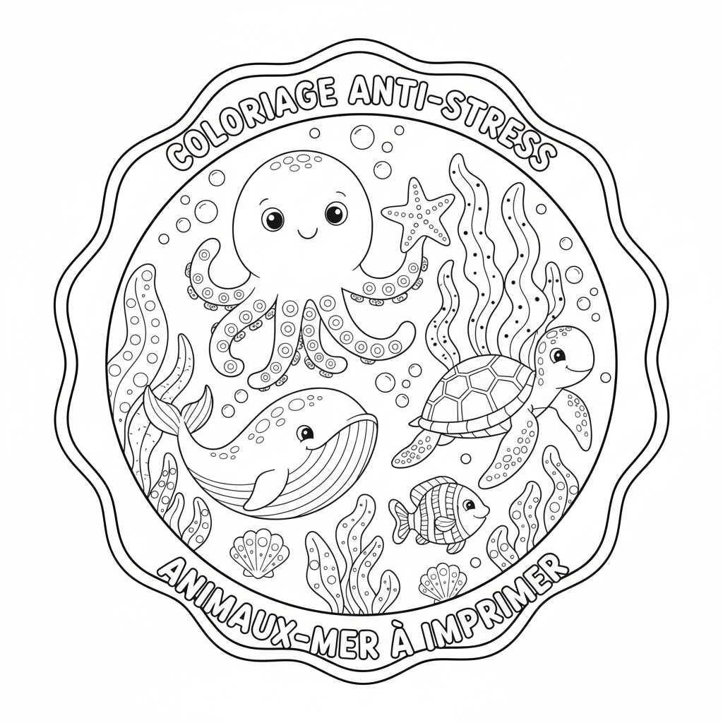 Coloriage coloriage anti-stress à imprimer pdf 2