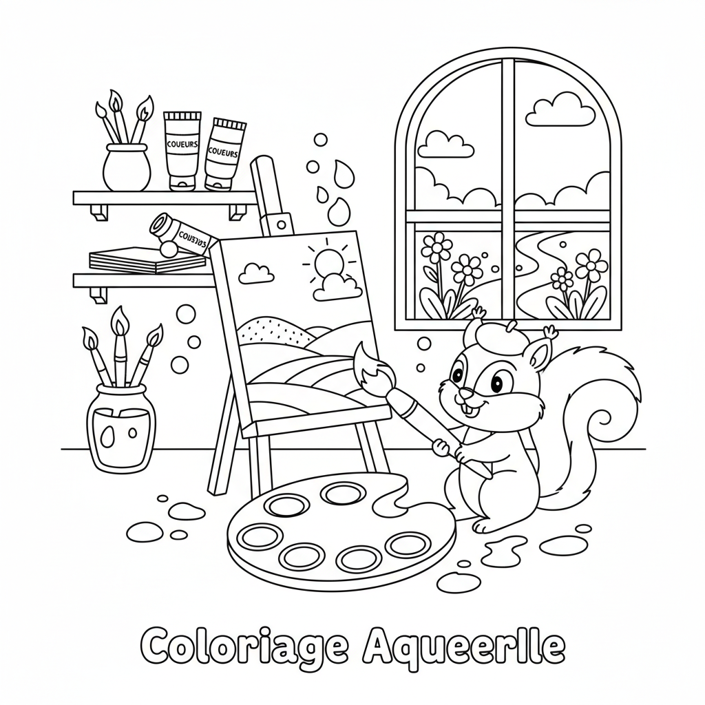 Coloriage coloriage aquarelle 2