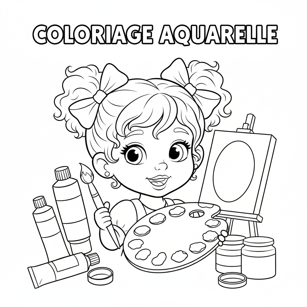 Coloriage coloriage aquarelle 4