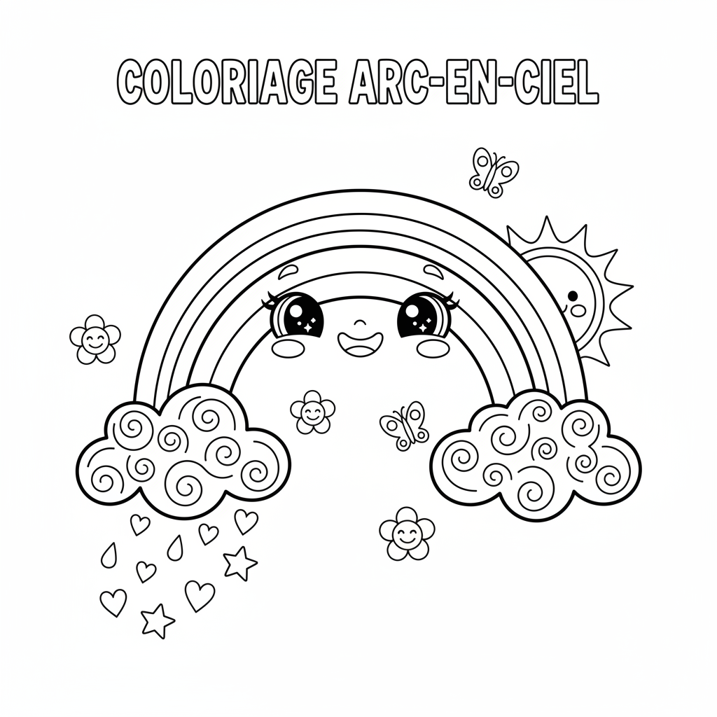 Coloriage coloriage arc en ciel 4