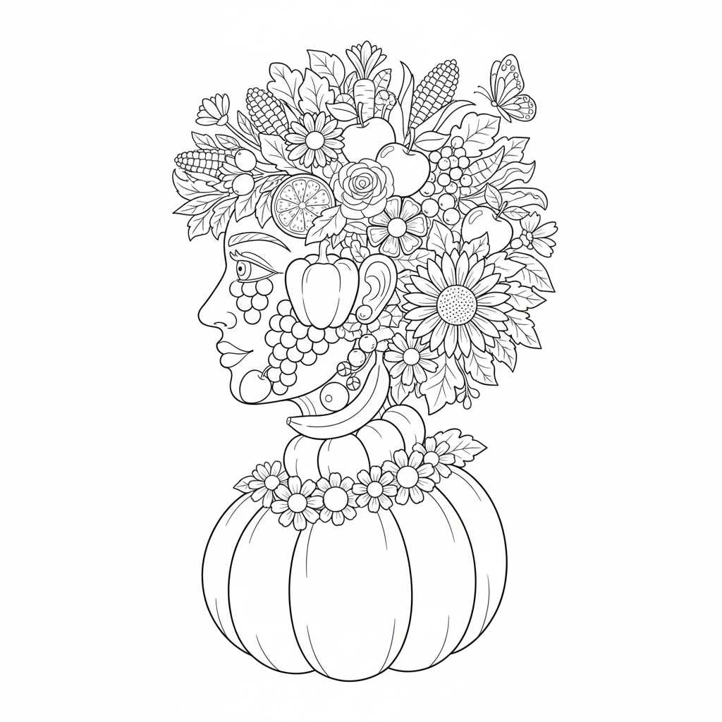 Coloriage coloriage arcimboldo 2