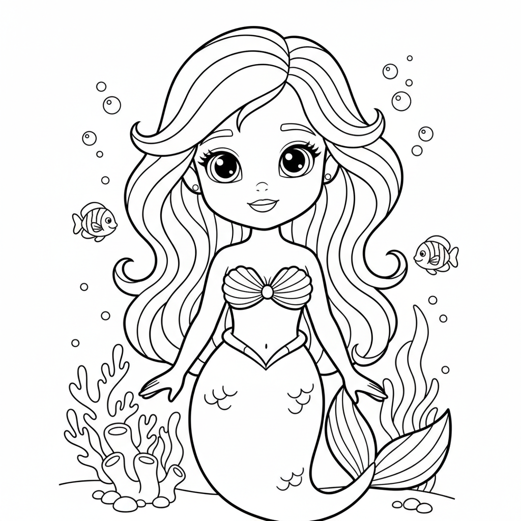 Coloriage coloriage ariel 4