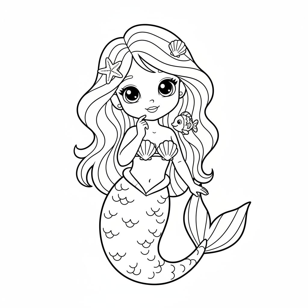 Coloriage coloriage ariel à imprimer 4
