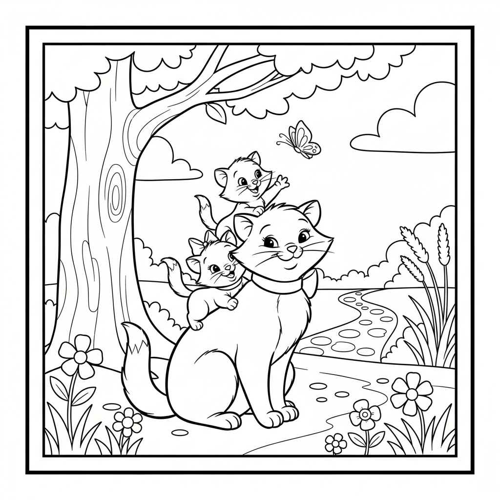 Coloriage coloriage aristochat 3