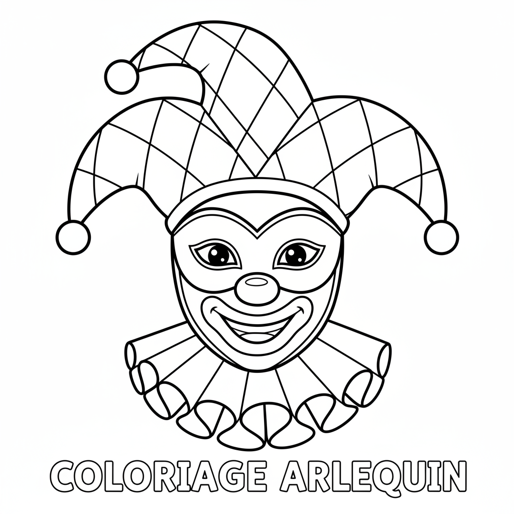 Coloriage coloriage arlequin 4