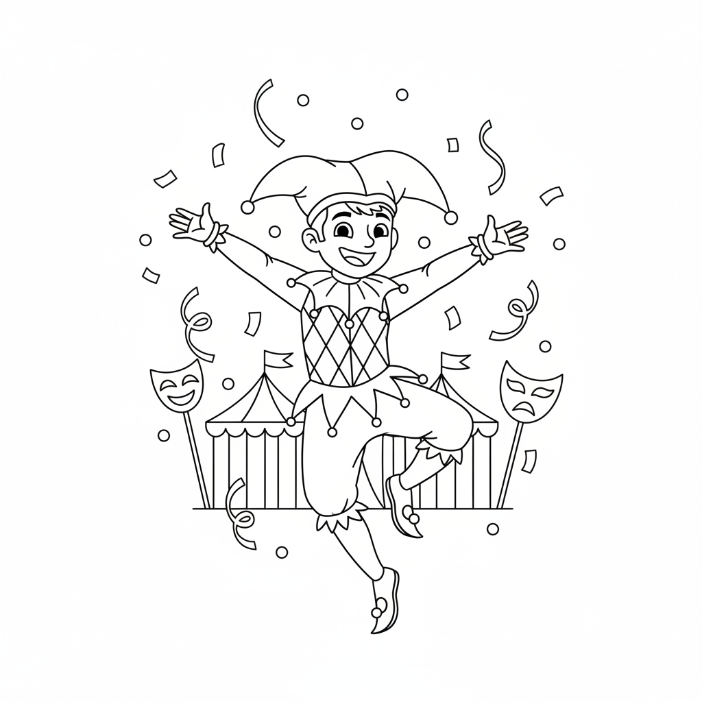 Coloriage coloriage arlequin 5