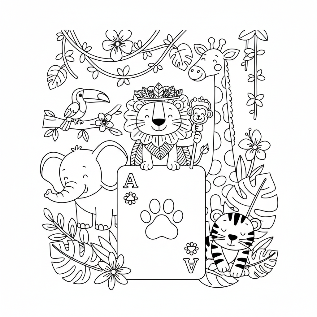 Coloriage coloriage as de la jungle 2