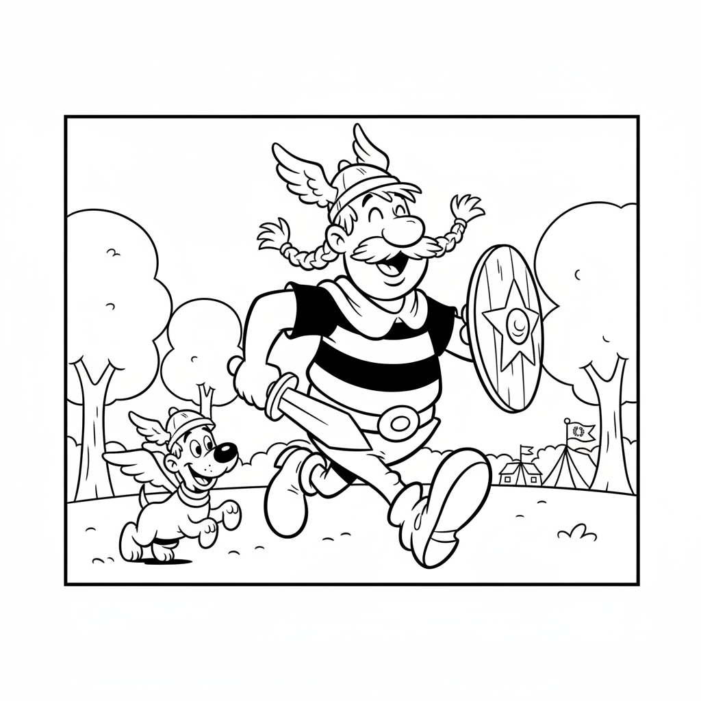 Coloriage Astérix Gratuit à Imprimer pour les Enfants