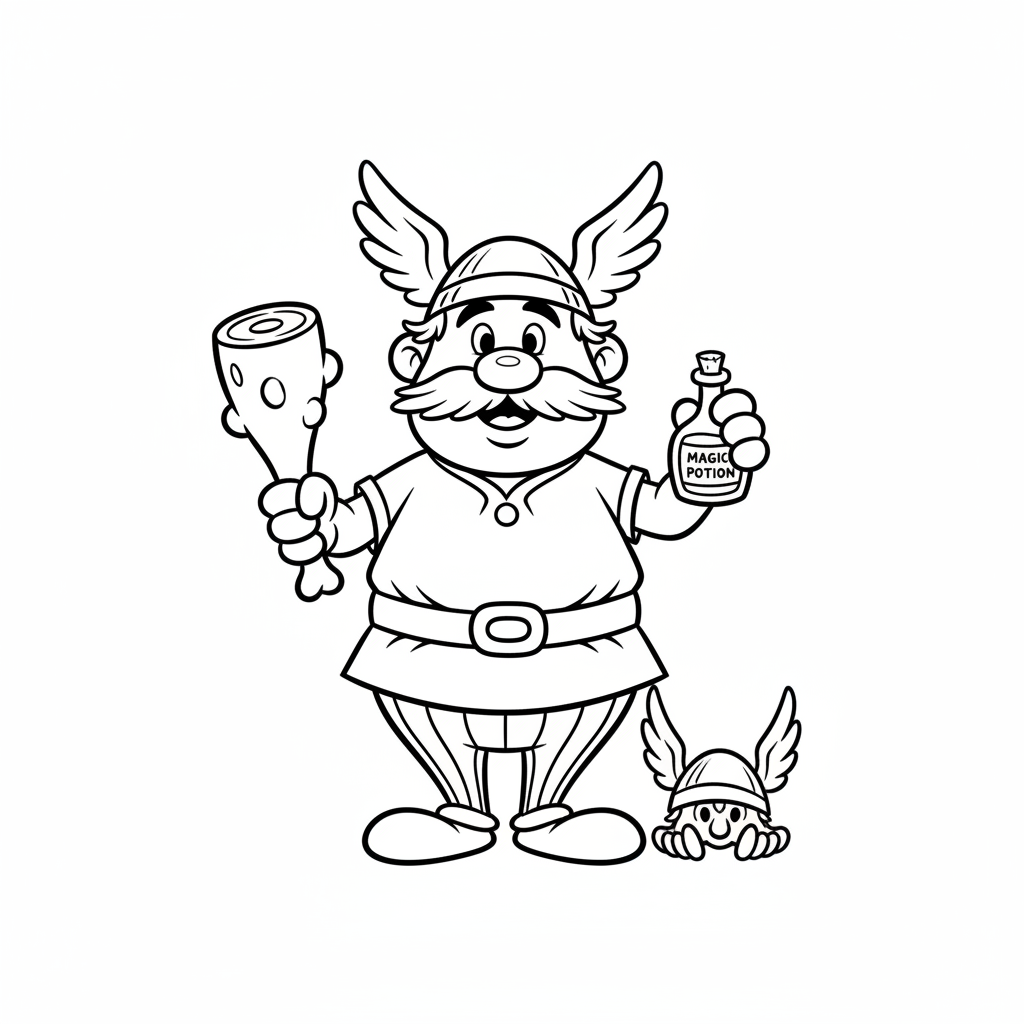 Coloriage Asterix Gratuit à Imprimer pour les Enfants
