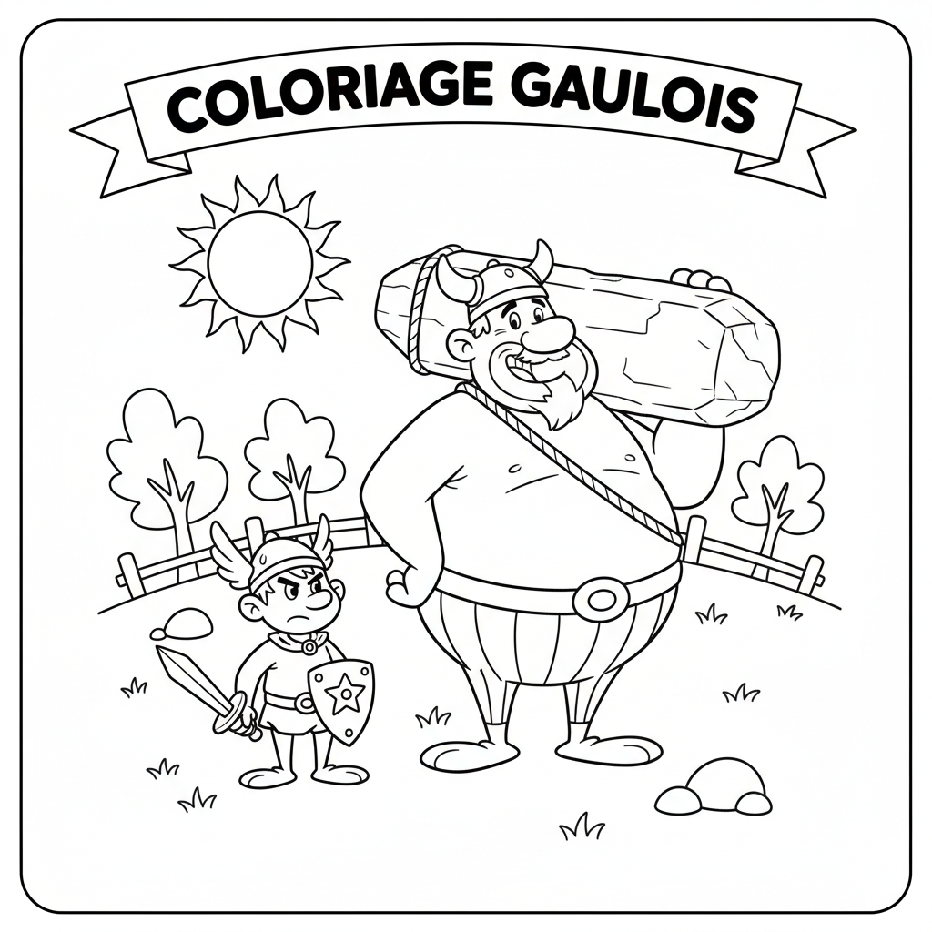 Coloriage Astérix et Obélix Gratuit à Imprimer