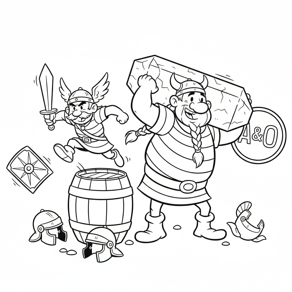 Coloriage coloriage asterix et obelix 5