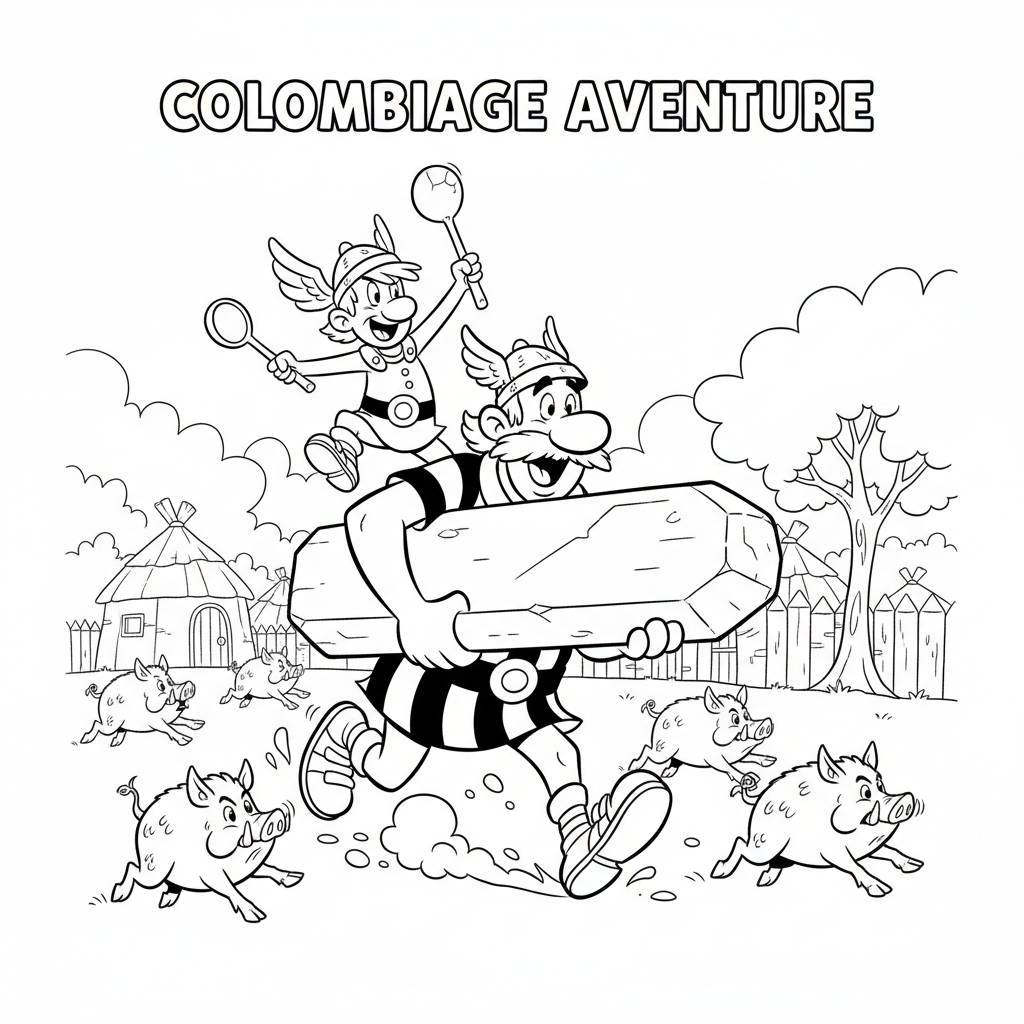 Coloriage coloriage asterix obelix 5
