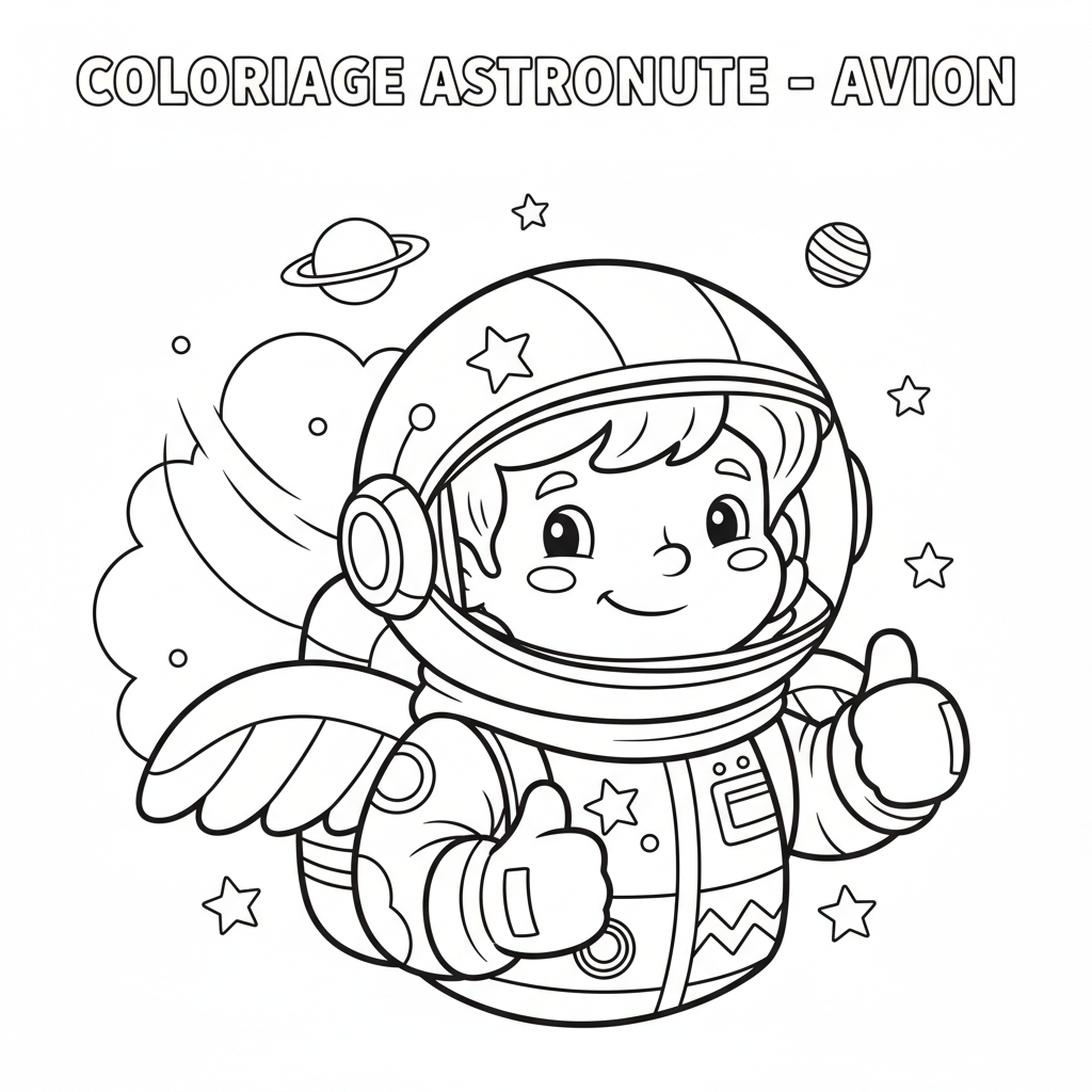 Coloriage coloriage astronaute 4