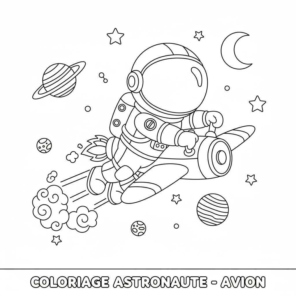 Coloriage coloriage astronaute 5