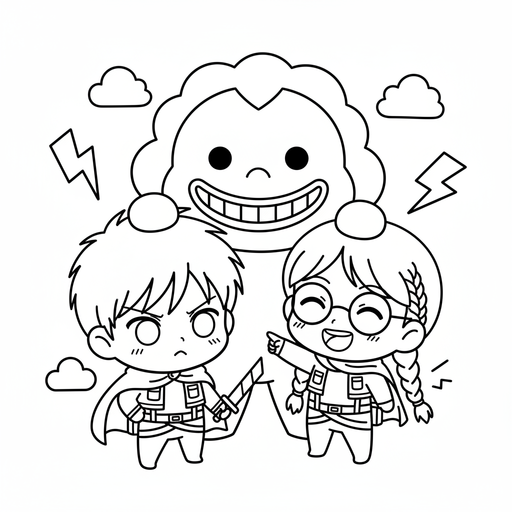 Coloriage coloriage attaque des titans 4