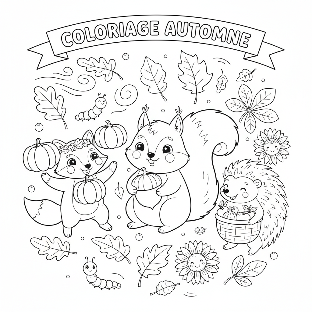 Coloriage coloriage automne 4