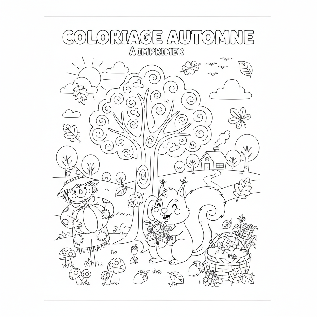 Coloriage coloriage automne à imprimer 2