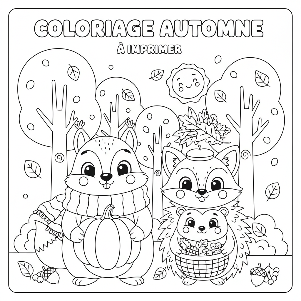 Coloriage coloriage automne à imprimer 4