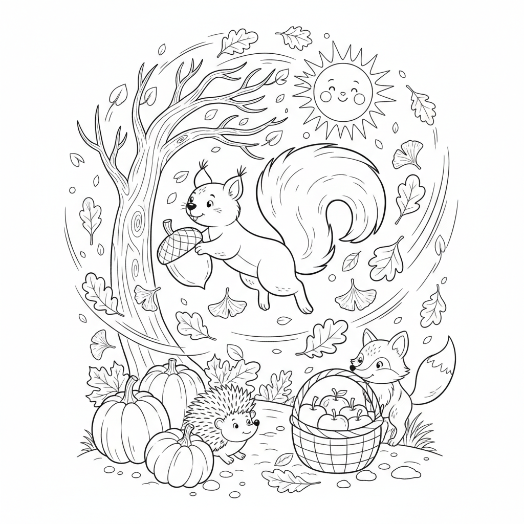 Coloriage coloriage automne adulte 5