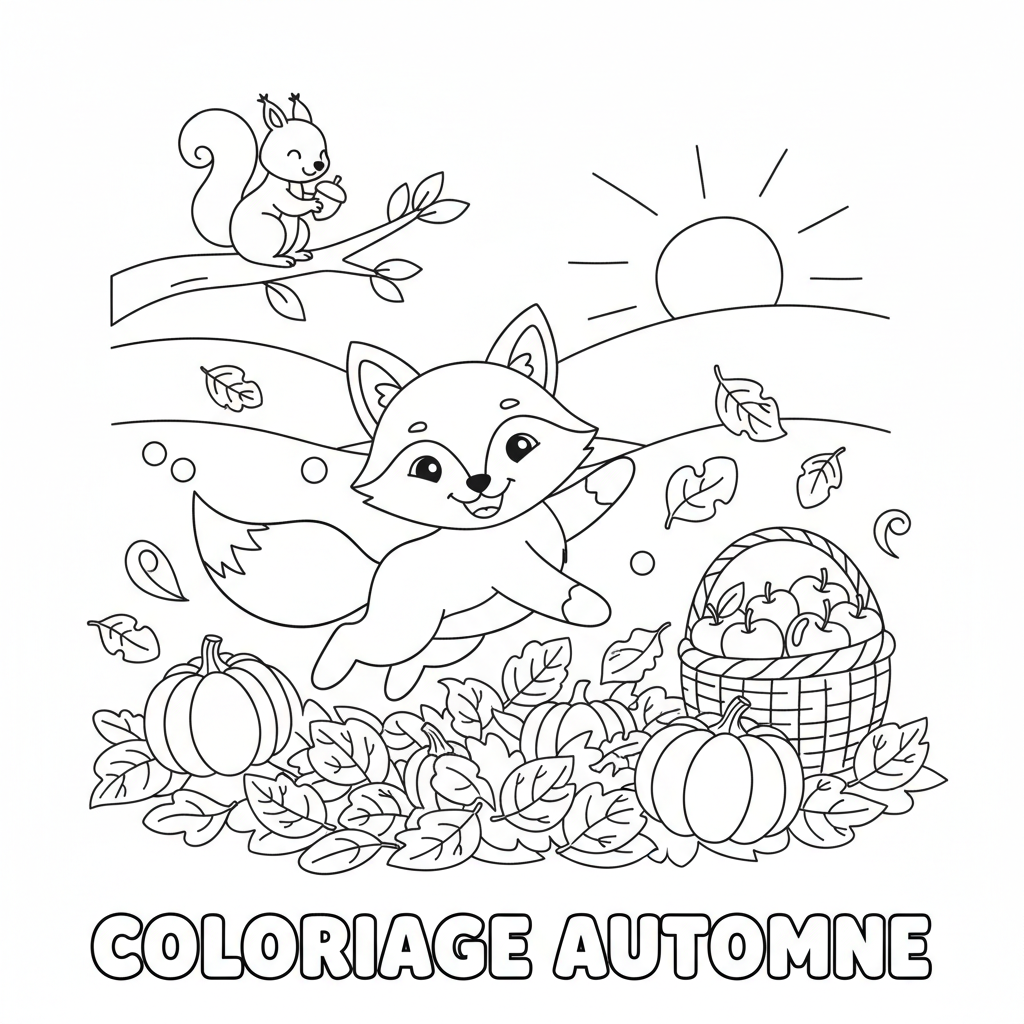 Coloriage coloriage automne facile 5