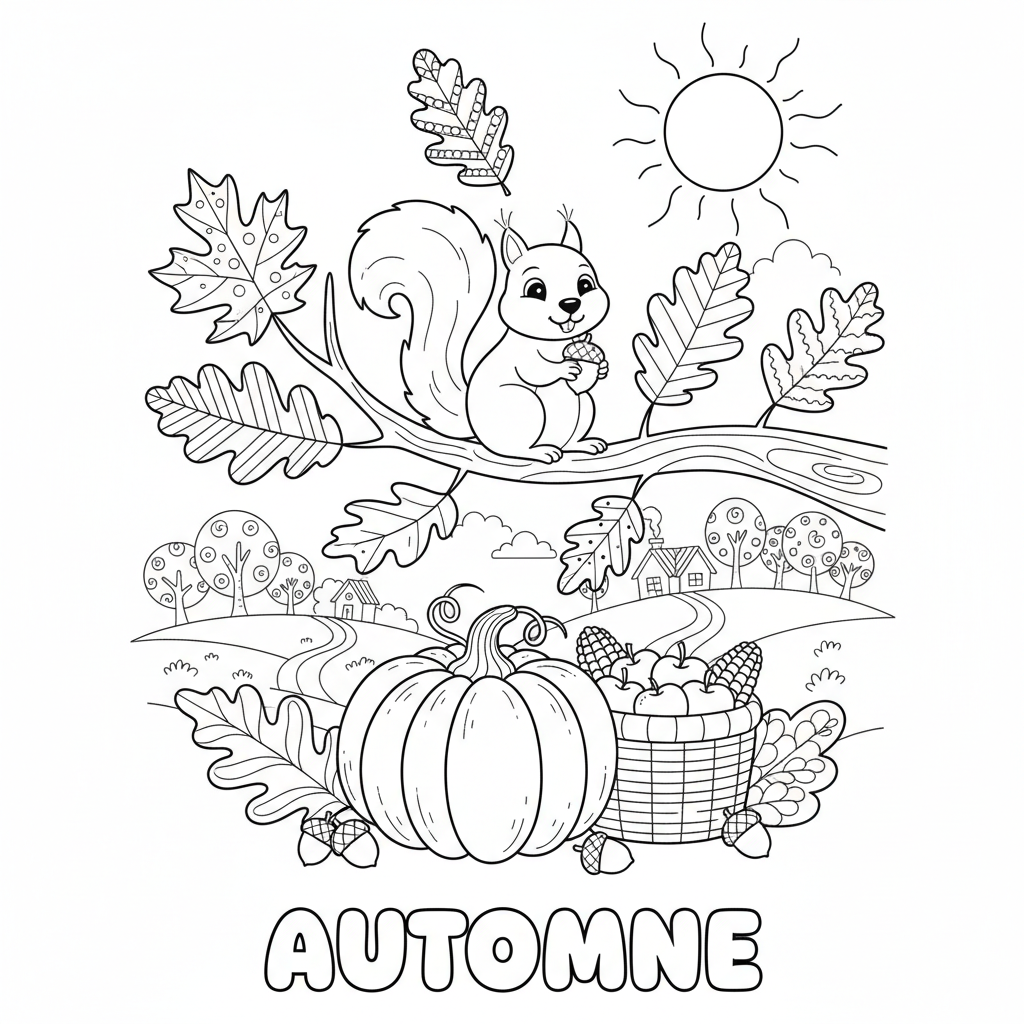 Coloriage coloriage automne imprimer 2