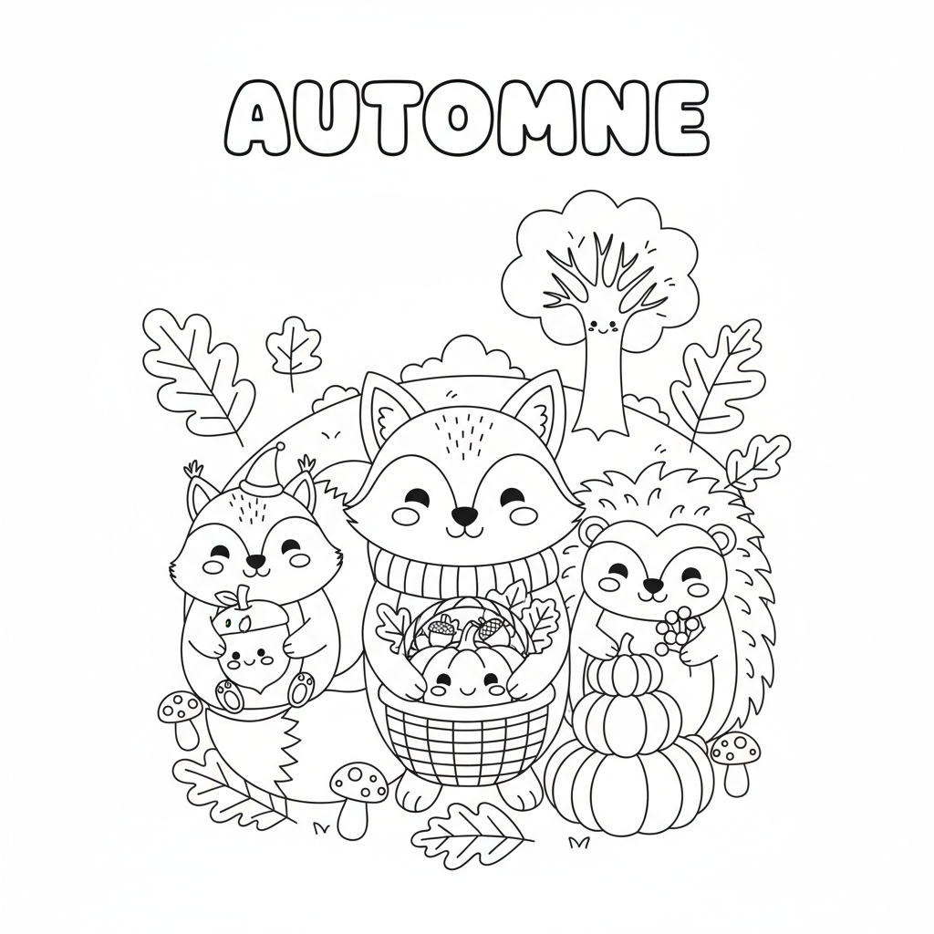 Coloriage coloriage automne maternelle 4