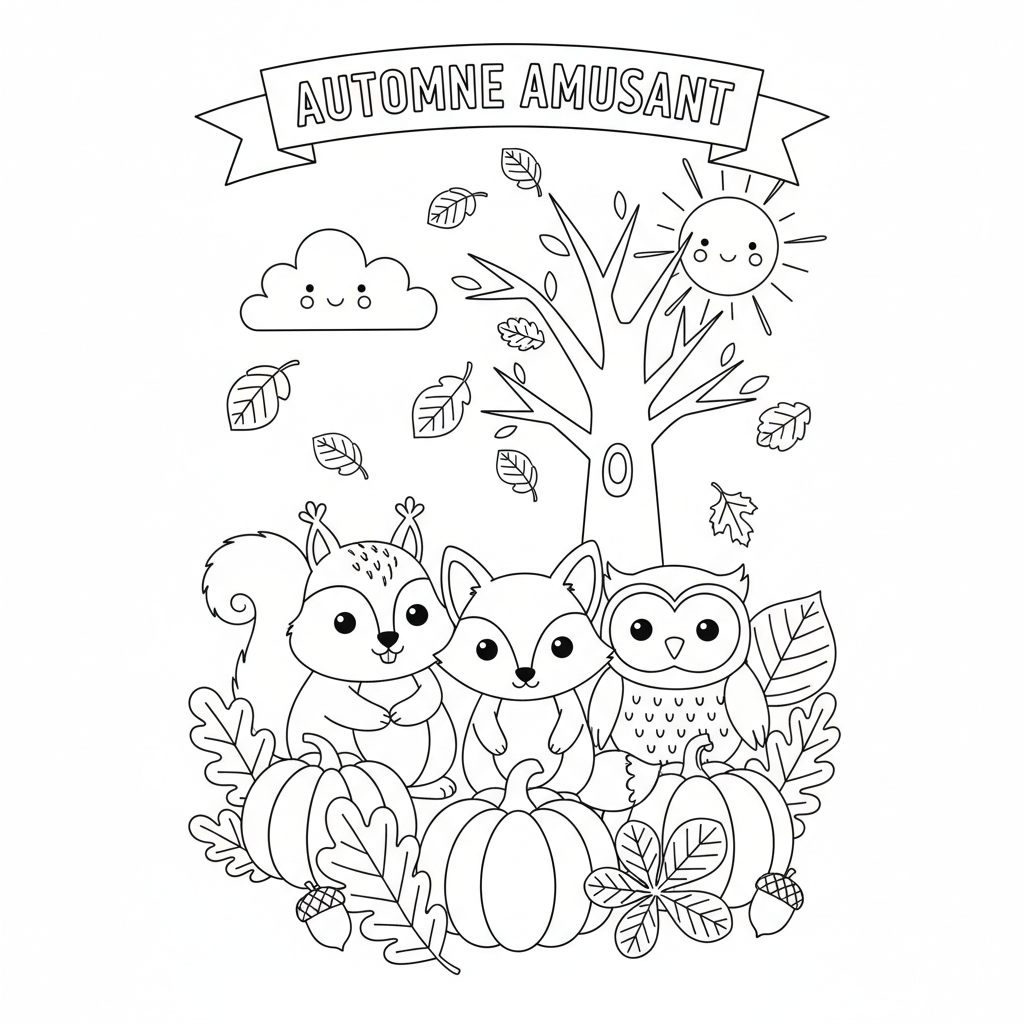 Coloriage coloriage automne maternelle à imprimer 4