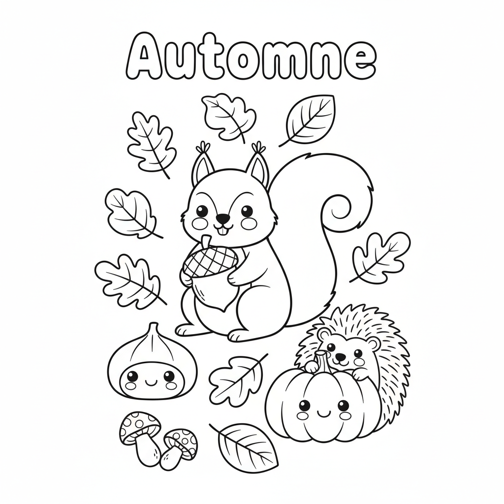 Coloriage Automne Petite Section Gratuit à Imprimer