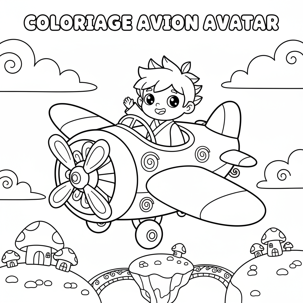 Coloriage coloriage avatar world à imprimer
