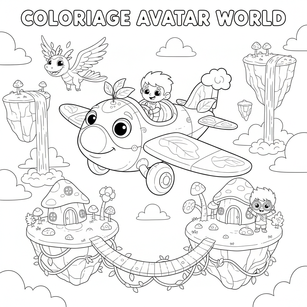 Coloriage coloriage avatar world à imprimer 2