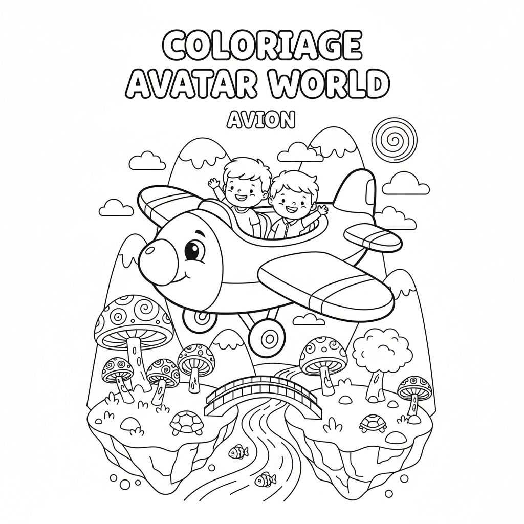 Coloriage coloriage avatar world à imprimer 3