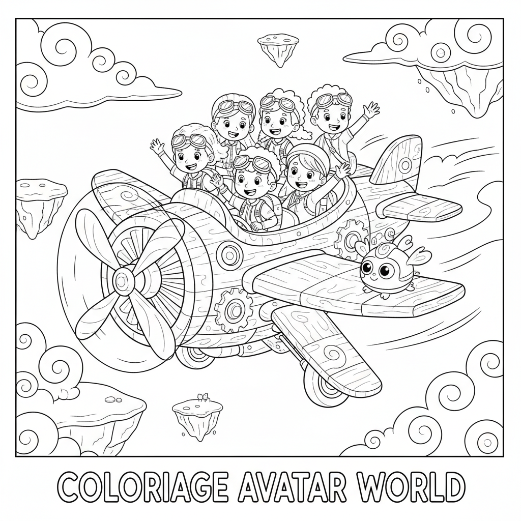 Coloriage coloriage avatar world à imprimer 5
