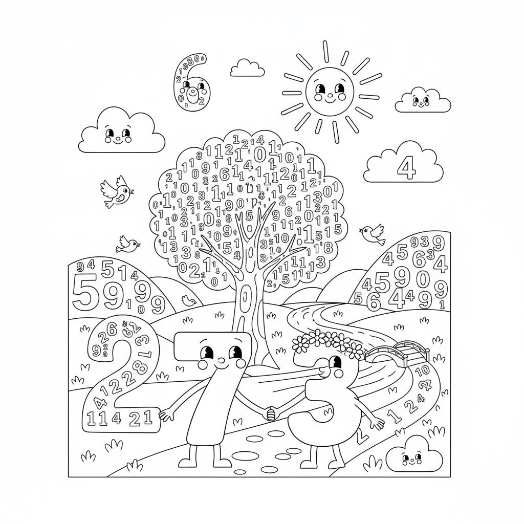 Coloriage coloriage avec chiffre 3